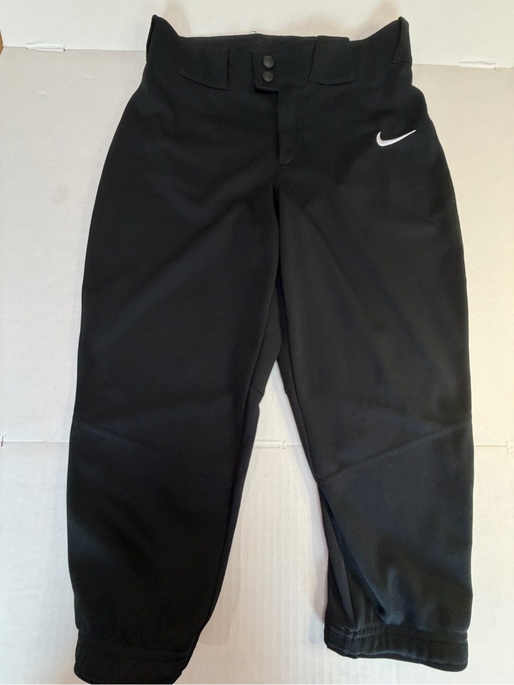 Nike Black Men’s Athletic Jogger Pants with White Swoosh Size Small